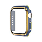 電鍍雙色 PC+鋼化膜錶殼，適用於 Apple Watch Series 3/2/1 42mm，適用於 Apple Watch Series 9 / 8 / 7 41mm