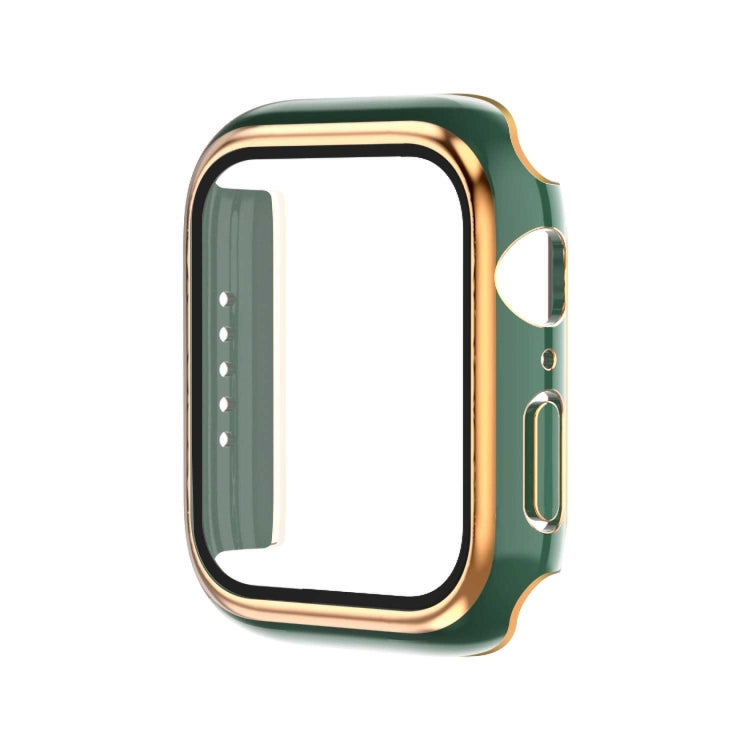 電鍍雙色 PC+鋼化膜錶殼，適用於 Apple Watch Series 3/2/1 42mm，適用於 Apple Watch Series 9 / 8 / 7 41mm
