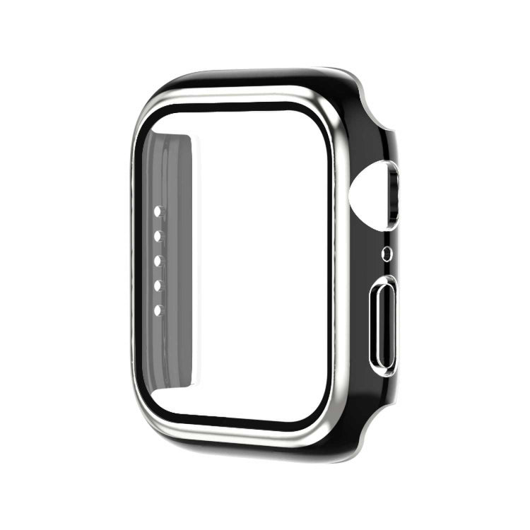 電鍍雙色 PC+鋼化膜錶殼，適用於 Apple Watch Series 3/2/1 42mm，適用於 Apple Watch Series 9 / 8 / 7 41mm