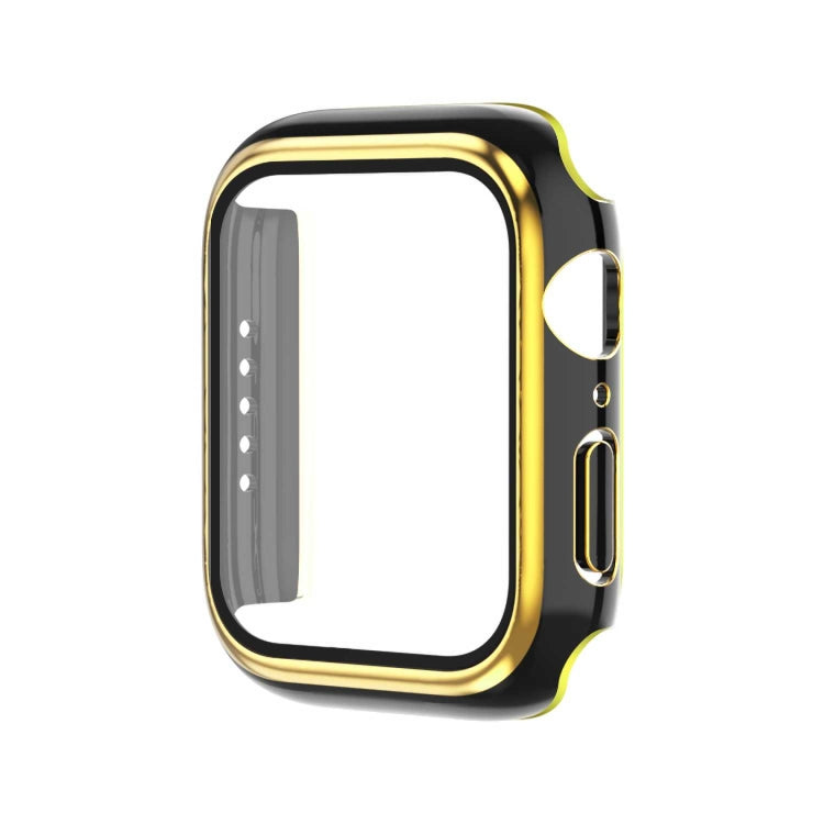 電鍍雙色 PC+鋼化膜錶殼，適用於 Apple Watch Series 3/2/1 42mm，適用於 Apple Watch Series 9 / 8 / 7 41mm