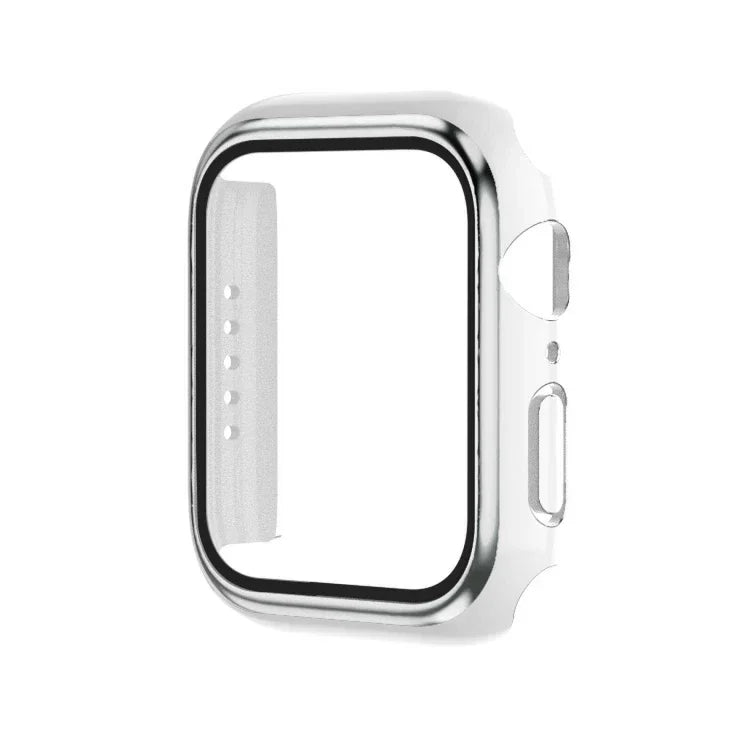 電鍍雙色 PC+鋼化膜錶殼，適用於 Apple Watch Series 6/5/4/SE 40mm，適用於 Apple Watch Series 3/2/1 38mm
