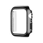 電鍍單色PC+鋼化膜錶殼，適用於 Apple Watch 系列 9 / 8 / 7 45mm，Apple Watch 系列 8 / 7 45mm，Apple Watch 系列 6/5/4/SE 44mm，Apple Watch 系列 3/2/1 42mm，Apple Watch 系列 9 / 8 / 7 41mm