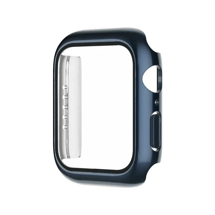 電鍍單色PC+鋼化膜錶殼，適用於 Apple Watch 系列 9 / 8 / 7 45mm，Apple Watch 系列 8 / 7 45mm，Apple Watch 系列 6/5/4/SE 44mm，Apple Watch 系列 3/2/1 42mm，Apple Watch 系列 9 / 8 / 7 41mm