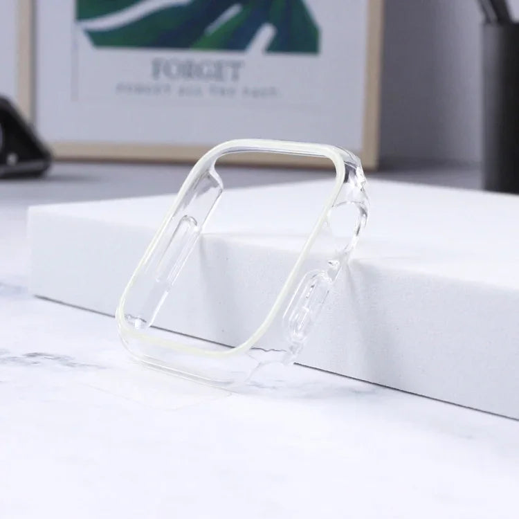 發光鏤空彩色PC錶殼，適用於 Apple Watch 系列 9 / 8 / 7 45mm，Apple Watch 系列 6/5/4/SE 44mm，Apple Watch 系列 3/2/1 42mm，Apple Watch 系列 9 / 8 / 7 41mm，Apple Watch 系列 6/5/4/SE 40mm