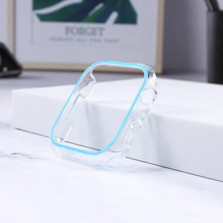 發光鏤空彩色PC錶殼，適用於 Apple Watch 系列 9 / 8 / 7 45mm，Apple Watch 系列 6/5/4/SE 44mm，Apple Watch 系列 3/2/1 42mm，Apple Watch 系列 9 / 8 / 7 41mm，Apple Watch 系列 6/5/4/SE 40mm