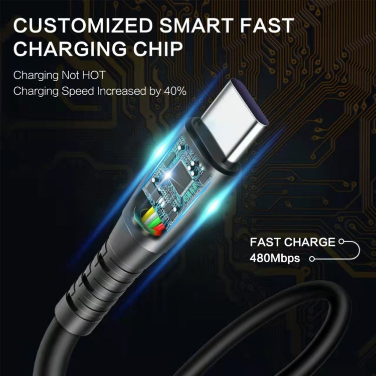 1.5米彈簧伸縮手機快充數據線，USB 轉 8 Pin，USB 轉 Type-C，USB 轉 Micro USB