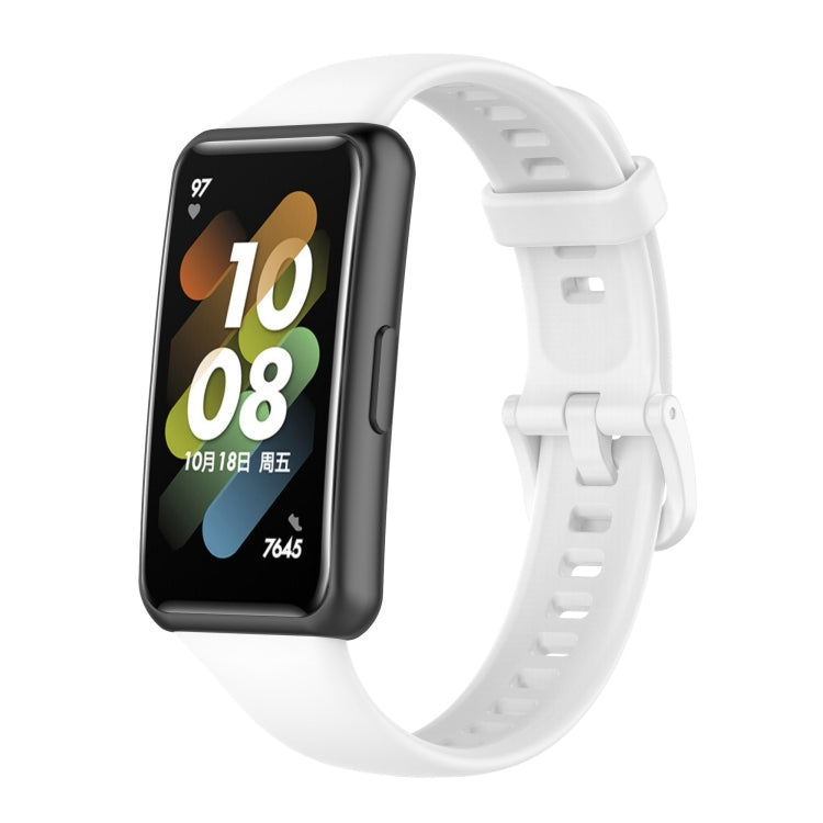 Solid Color Silicone Watch Band, For Huawei Band 7