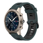 22mm Vertical Pattern Two-Color Silicone Watch Band, For Amazfit 2 Stratos, For  Amazfit Z