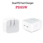 PD 35W 雙USB-C / Type-C埠充電器，適用iPhone / iPad系列，美國插頭，美國插頭