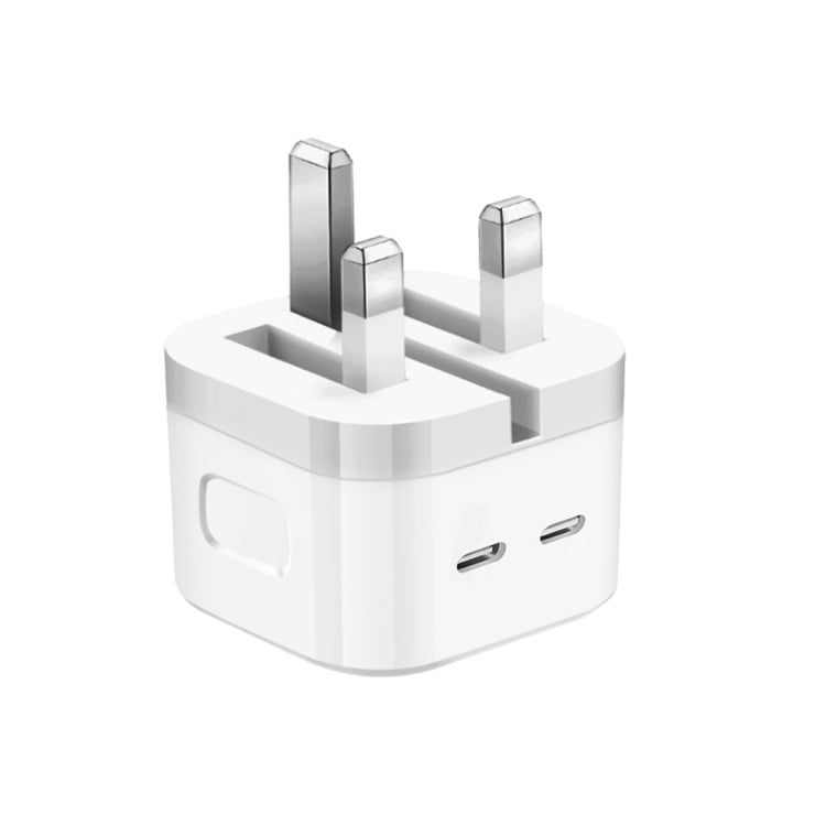 PD 35W 雙USB-C / Type-C埠充電器，適用iPhone / iPad系列，英國插頭，英國插頭