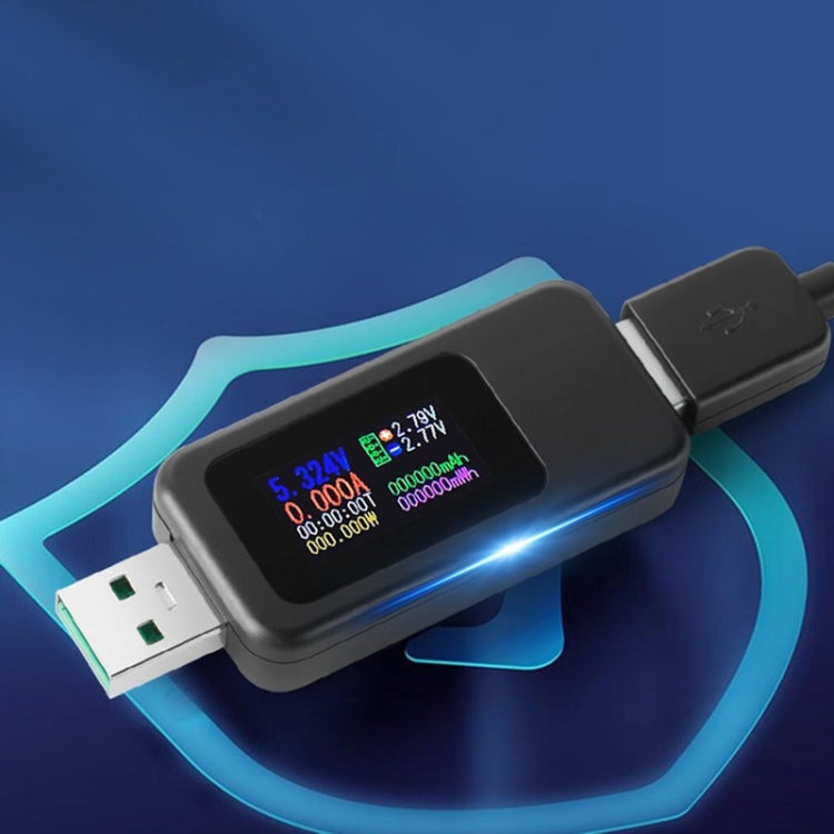 KWS-MX18 10合1 USB DC測試儀 電流4-30V電壓計 計時電流表 數字儀表
