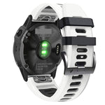 22mm Silicone Sports Two-Color Watch Band, For Garmin Fenix 5 Plus