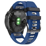22mm Silicone Sports Two-Color Watch Band, For Garmin Fenix 5 Plus