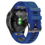 22mm Silicone Sports Two-Color Watch Band, For Garmin Fenix 5 Plus