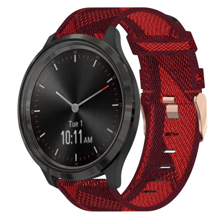 20mm Nylon Woven Watch Band, For Garmin Venu SQ, For Garmin Vivomove 3, For Garminmove 3, For Garmin VivoMove Luxe, For Garminmove Luxe, For Garmin VivoMove Style