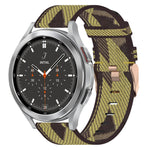 20mm Nylon Woven Watch Band, For Samsung Galaxy Watch 4 40mm, For Samsung Galaxy Watch 4 44mm, For Samsung  Galaxy Watch 4 Classic 42mm, For Samsung  Galaxy Watch 4 Classic 46mm, For Samsung Galaxy Watch 3 41mm, For Samsung Galaxy Watch Active 2 40mm