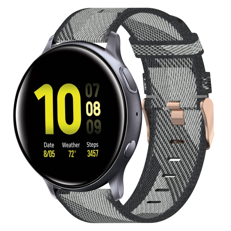 20mm 尼龍織錶帶，適用於 Samsung Galaxy Watch Active 2 44mm，適用於 Samsung Galaxy Watch Active 40mm，適用於 Samsung Galaxy Watch 42mm，適用於 Samsung Gear Sport，適用於 Samsung Gear S2 Classic