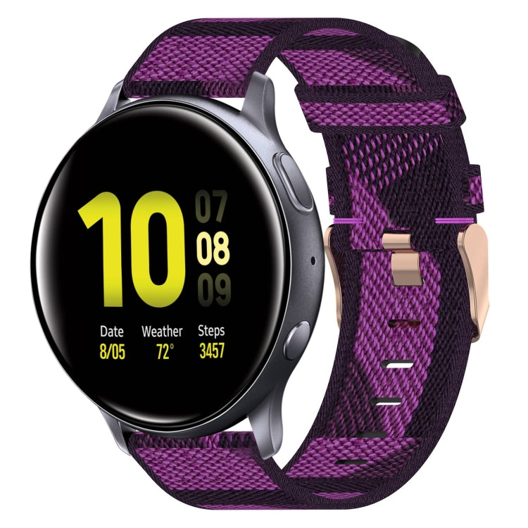 20mm 尼龍織錶帶，適用於 Samsung Galaxy Watch Active 2 44mm，適用於 Samsung Galaxy Watch Active 40mm，適用於 Samsung Galaxy Watch 42mm，適用於 Samsung Gear Sport，適用於 Samsung Gear S2 Classic