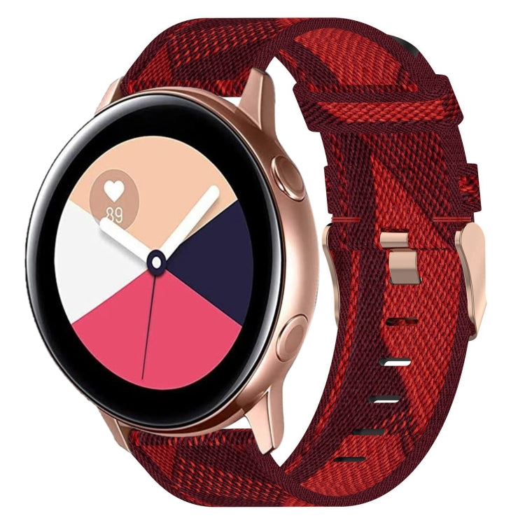 20mm 尼龍織錶帶，適用於 Samsung Galaxy Watch Active 2 44mm，適用於 Samsung Galaxy Watch Active 40mm，適用於 Samsung Galaxy Watch 42mm，適用於 Samsung Gear Sport，適用於 Samsung Gear S2 Classic