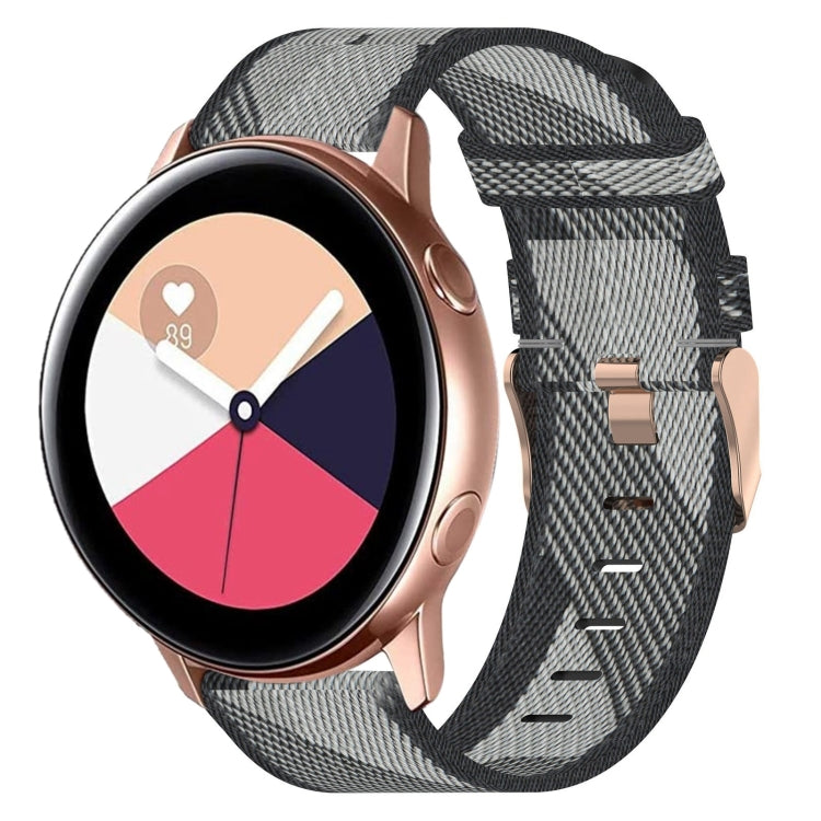 20mm 尼龍織錶帶，適用於 Samsung Galaxy Watch Active 2 44mm，適用於 Samsung Galaxy Watch Active 40mm，適用於 Samsung Galaxy Watch 42mm，適用於 Samsung Gear Sport，適用於 Samsung Gear S2 Classic
