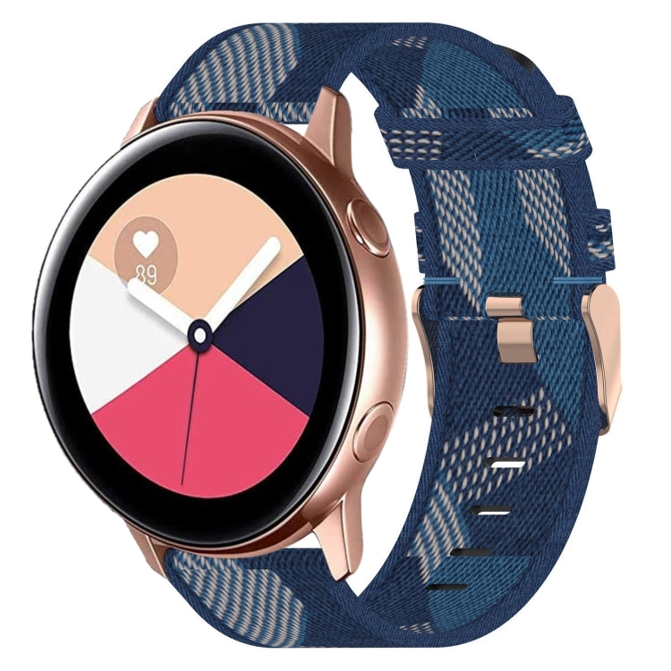 20mm 尼龍織錶帶，適用於 Samsung Galaxy Watch Active 2 44mm，適用於 Samsung Galaxy Watch Active 40mm，適用於 Samsung Galaxy Watch 42mm，適用於 Samsung Gear Sport，適用於 Samsung Gear S2 Classic