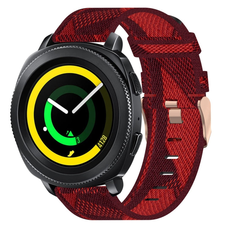 20mm 尼龍織錶帶，適用於 Samsung Galaxy Watch Active 2 44mm，適用於 Samsung Galaxy Watch Active 40mm，適用於 Samsung Galaxy Watch 42mm，適用於 Samsung Gear Sport，適用於 Samsung Gear S2 Classic