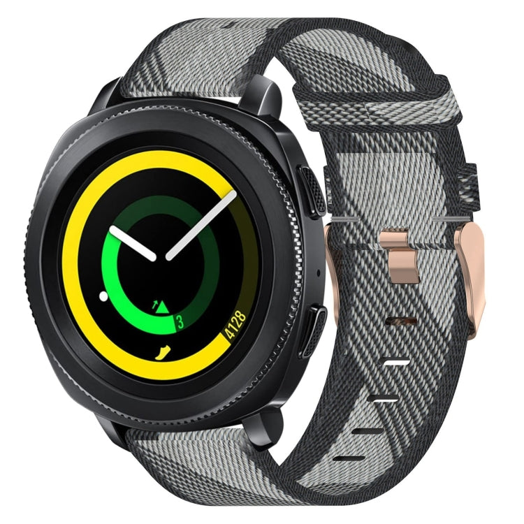 20mm 尼龍織錶帶，適用於 Samsung Galaxy Watch Active 2 44mm，適用於 Samsung Galaxy Watch Active 40mm，適用於 Samsung Galaxy Watch 42mm，適用於 Samsung Gear Sport，適用於 Samsung Gear S2 Classic