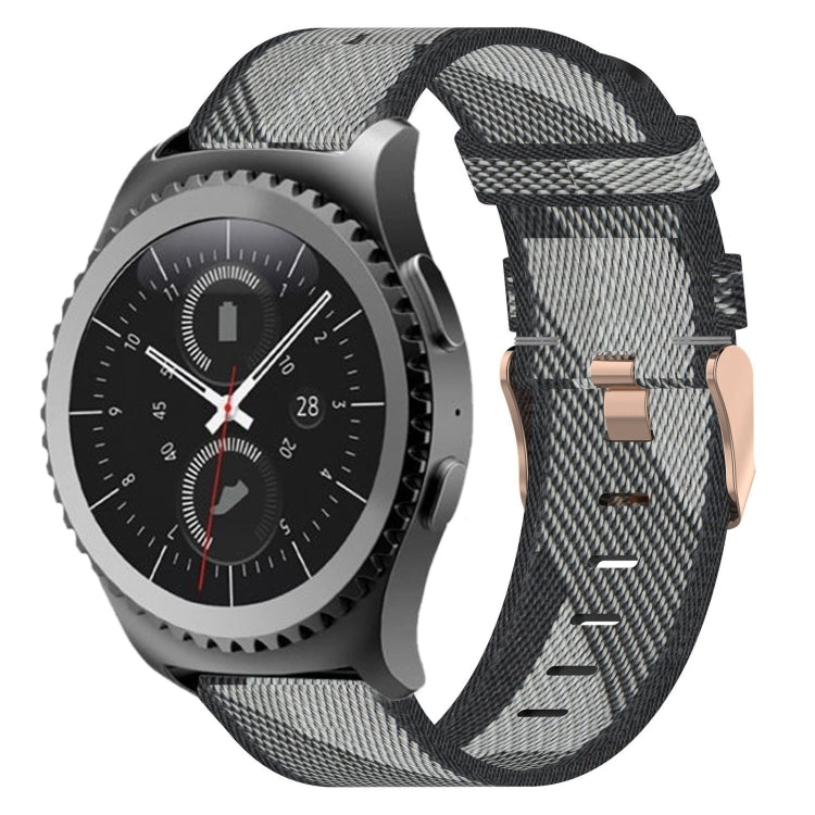 20mm 尼龍織錶帶，適用於 Samsung Galaxy Watch Active 2 44mm，適用於 Samsung Galaxy Watch Active 40mm，適用於 Samsung Galaxy Watch 42mm，適用於 Samsung Gear Sport，適用於 Samsung Gear S2 Classic