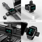 A05 2合1 Type C / USB-C 轉 USB-A 磁吸快速無線充電器，適用於 Apple Watch