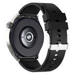 Protruding Head Silicone Strap Silver Buckle, For Huawei Watch GT 42mm/46mm / GT2 46mm 22mm, For Honor Watch GS Pro 22mm, For Honor Magic Watch 2 46mm 22mm, For Huawei Watch GT3 42mm 20mm