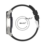 Protruding Head Silicone Strap Silver Buckle, For Huawei Watch GT 42mm/46mm / GT2 46mm 22mm, For Honor Watch GS Pro 22mm, For Honor Magic Watch 2 46mm 22mm, For Huawei Watch GT3 42mm 20mm