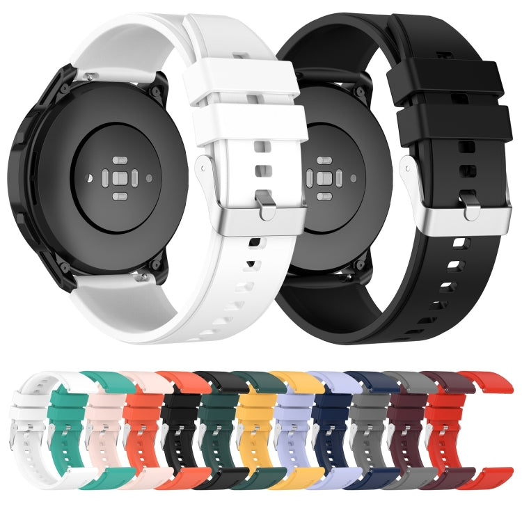 凸頭矽膠錶帶銀色錶扣，適用於 Samsung Galaxy Watch3 45mm 22mm，適用於 Samsung Galaxy Gear S3 Classic 22mm，適用於 Samsung Galaxy Gear S3 Frontier 22mm，適用於 Samsung Galaxy Watch Heart-S 20mm
