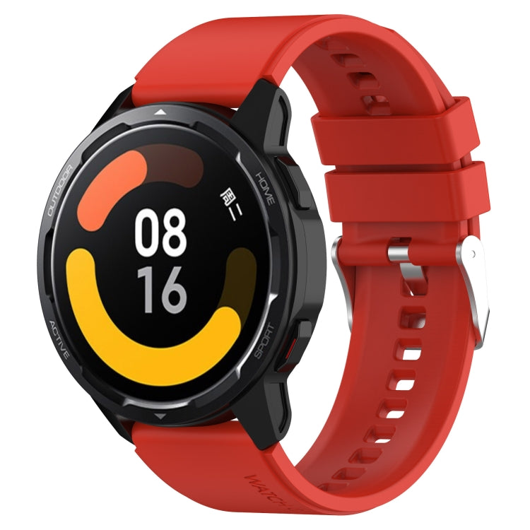 凸頭矽膠錶帶銀色錶扣，適用於 Samsung Galaxy Watch Active2 40mm/44mm 20mm，適用於 Samsung Galaxy Watch Active 40mm 20mm，適用於 Samsung Galaxy Watch 42mm 20mm，適用於 Samsung Galaxy Gear Sport/S2 Classic 20mm