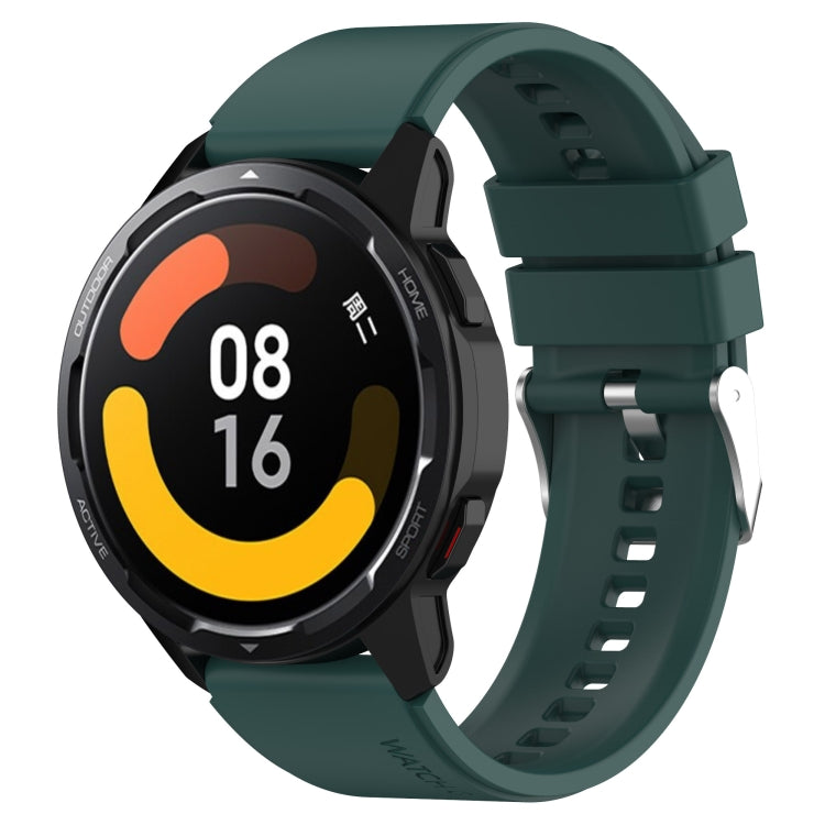 凸頭矽膠錶帶銀色錶扣，適用於 Samsung Galaxy Watch Active2 40mm/44mm 20mm，適用於 Samsung Galaxy Watch Active 40mm 20mm，適用於 Samsung Galaxy Watch 42mm 20mm，適用於 Samsung Galaxy Gear Sport/S2 Classic 20mm