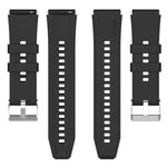 凸頭矽膠錶帶 銀色錶扣，適用於 Samsung Galaxy Watch 46mm 22mm