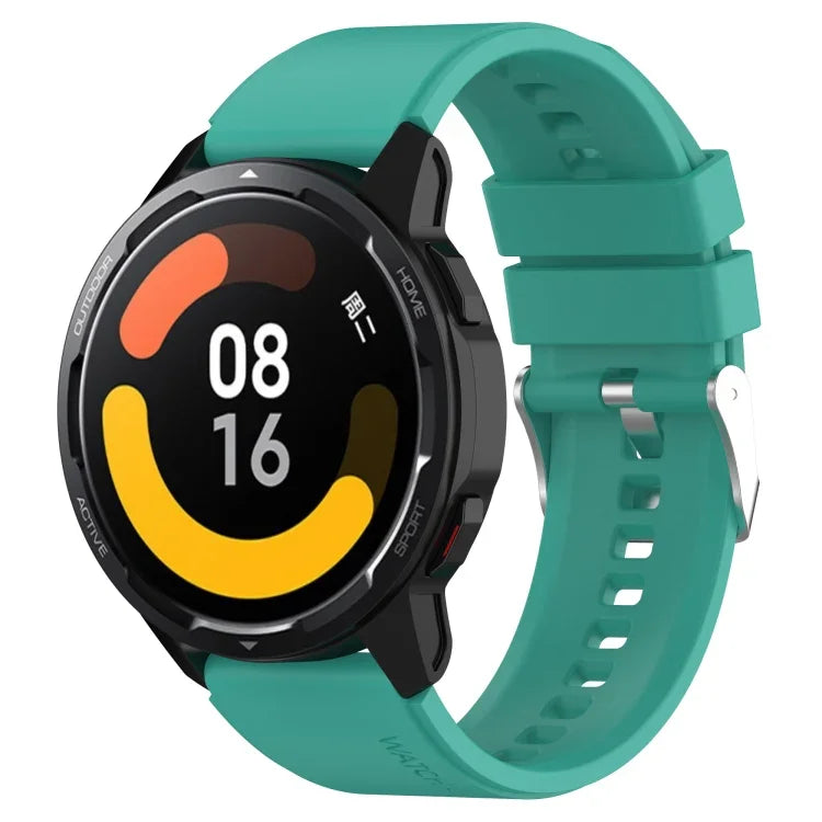 凸頭矽膠錶帶 銀色錶扣，適用於 Samsung Galaxy Watch 46mm 22mm