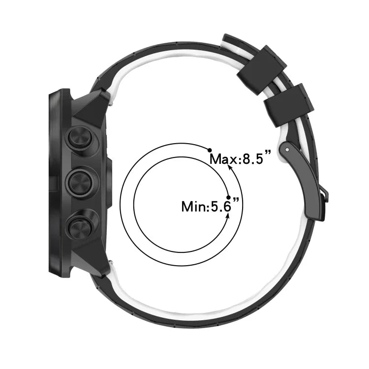 22mm 足球圖案雙色矽膠錶帶，適用 Samsung Galaxy Watch3 45mm，適用 Samsung Galaxy Watch 46mm，適用 Samsung Gear S3 Classic，適用 Samsung Gear S3 Frontier