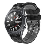 22mm 足球圖案雙色矽膠錶帶，適用 Samsung Galaxy Watch3 45mm，適用 Samsung Galaxy Watch 46mm，適用 Samsung Gear S3 Classic，適用 Samsung Gear S3 Frontier