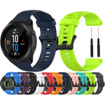 For Garmin Forerunner945 / fenix5 Plus / Approach S60 Monochrome Silicone Watch Band, Black, White, Orange, Pink, Red, Lake Blue, Grey, Blue, Lime, Purple, midnight blue