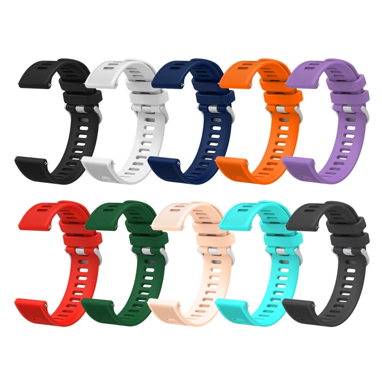 20mm Silicone Twill Watch Band, For Garmin Vivomove Sport, For Garmin Venu 2 Plus, For Garmin Approach S40, For Garmin Forerunner 158