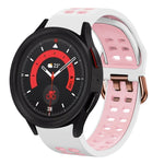 20mm 透氣雙色矽膠錶帶，適用於 Samsung Galaxy Watch 5 40mm，適用於 Samsung Galaxy Watch 5 44mm