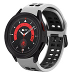 20mm 透氣雙色矽膠錶帶，適用於 Samsung Galaxy Watch 5 40mm，適用於 Samsung Galaxy Watch 5 44mm