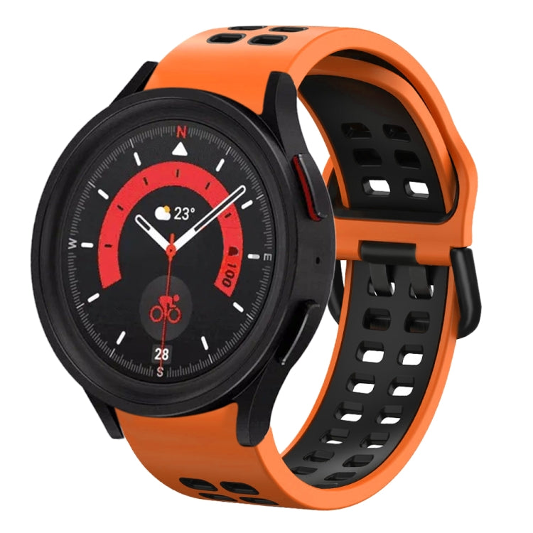 20mm 透氣雙色矽膠錶帶，適用於 Samsung Galaxy Watch 5 40mm，適用於 Samsung Galaxy Watch 5 44mm