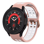 20mm 透氣雙色矽膠錶帶，適用於 Samsung Galaxy Watch 5 40mm，適用於 Samsung Galaxy Watch 5 44mm
