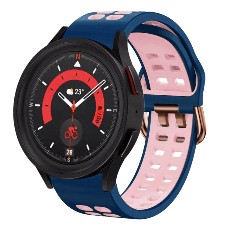 20mm 透氣雙色矽膠錶帶，適用於 Samsung Galaxy Watch 5 40mm，適用於 Samsung Galaxy Watch 5 44mm