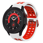 20mm 透氣雙色矽膠錶帶，適用於 Samsung Galaxy Watch 5 40mm，適用於 Samsung Galaxy Watch 5 44mm