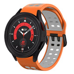 20mm 透氣雙色矽膠錶帶，適用於 Samsung Galaxy Watch 5 40mm，適用於 Samsung Galaxy Watch 5 44mm