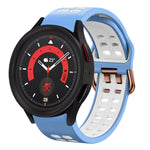 20mm 透氣雙色矽膠錶帶，適用於 Samsung Galaxy Watch 5 40mm，適用於 Samsung Galaxy Watch 5 44mm