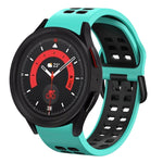 20mm 透氣雙色矽膠錶帶，適用於 Samsung Galaxy Watch 5 40mm，適用於 Samsung Galaxy Watch 5 44mm