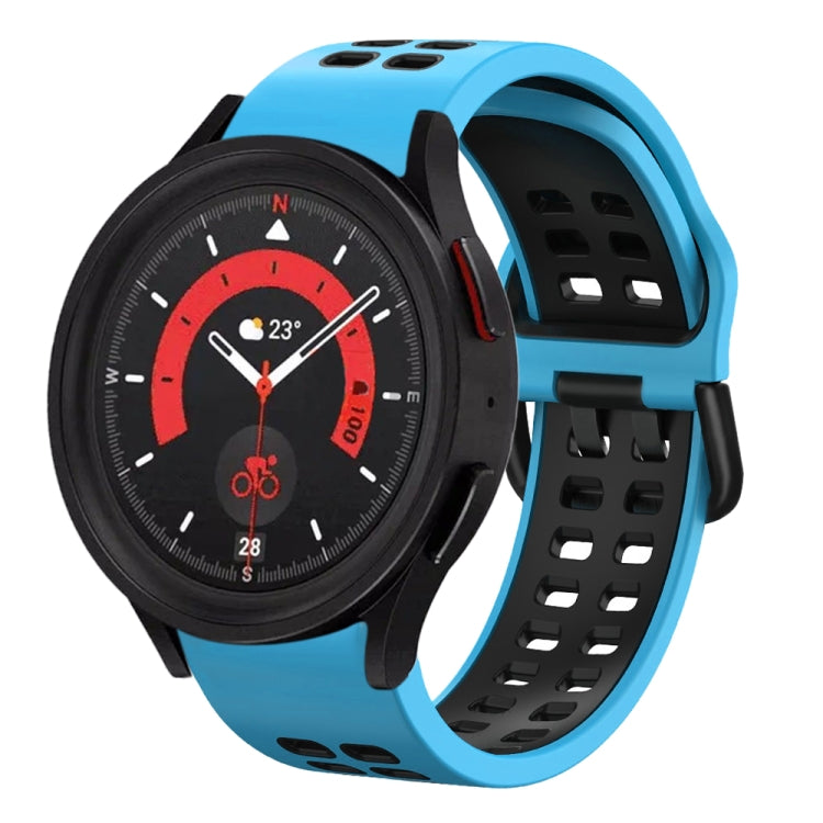 20mm 透氣雙色矽膠錶帶，適用於 Samsung Galaxy Watch 5 40mm，適用於 Samsung Galaxy Watch 5 44mm
